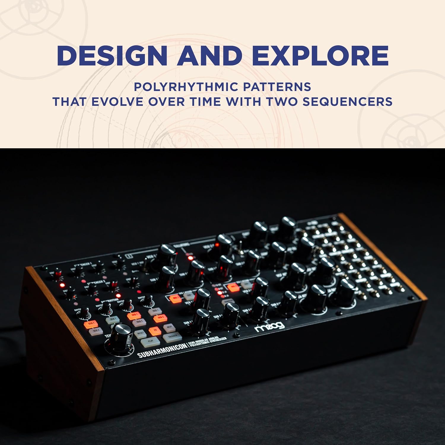 MOOG Subharmonicon Semi-Modular Analog Polyrhythmic Synthesizer with Dual Sequencer, MIDI, and Patch Bay