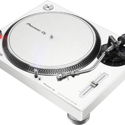 Pioneer DJM-250MK2 2-channel DJ Mixer with Pioneer PLX-500 White Direct Drive Turntables (Pair)