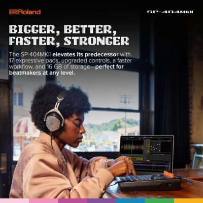 Roland SP-404MKII Creative Sampler and Effector | The Legendary SP-404 Beat Maker with Some Serious Upgrades | Fast workflow | 16GB Internal Storage | 32-Voice Polyphony | 160 Samples Per Project
