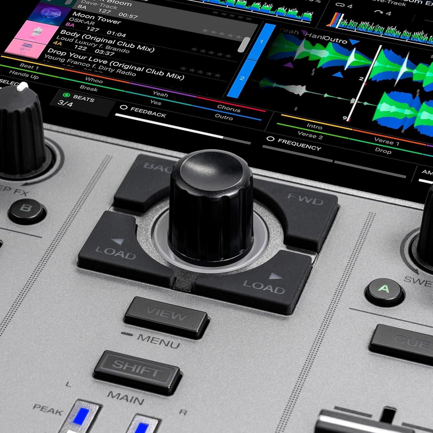 Denon DJ PRIME GO+ Portable DJ Controller and Mixer with Stem Separation, 2 Decks, Wi-Fi Streaming, Bluetooth, Lights Control, 7 Screen and Battery