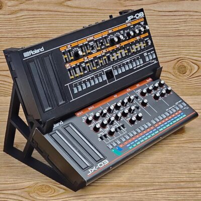 Made in the USA 2 Tier 3D Printed Desktop Mounting Stand For Roland Boutique Series TR-06 TR-08 TR-09 Drum Machine VP-03 Vocoder Synthesizer, Black