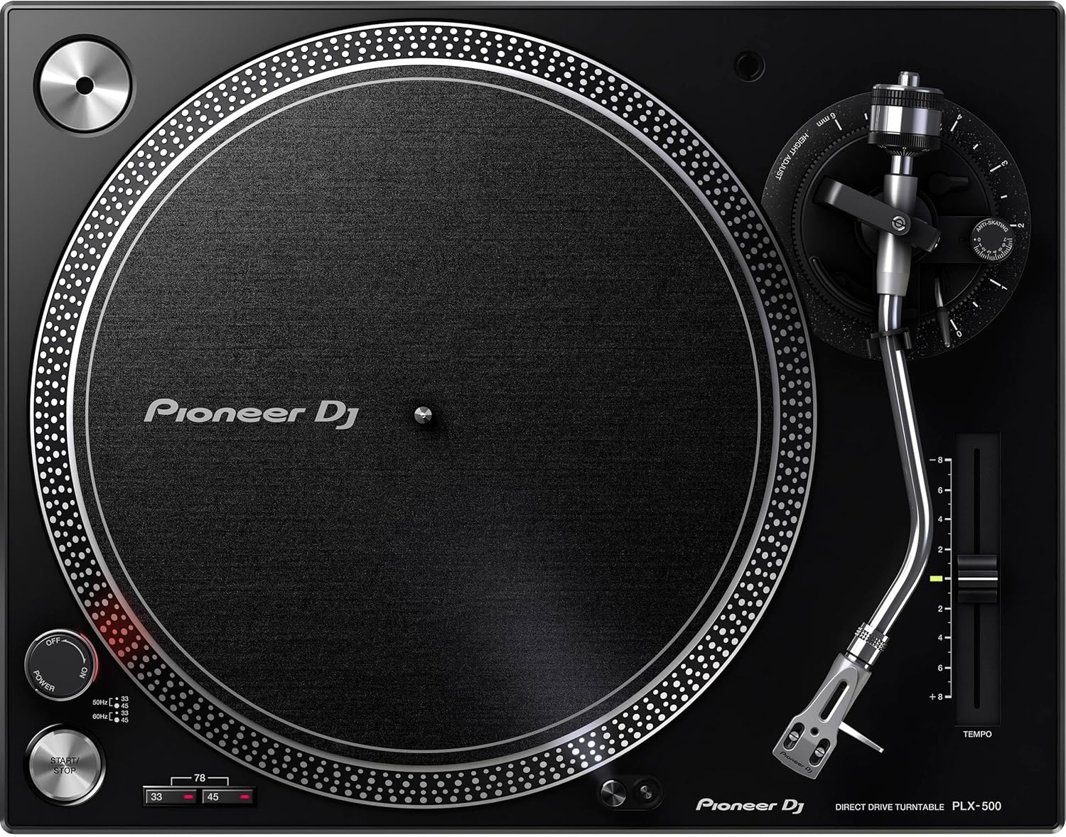 Pioneer DJM-250MK2 2-channel DJ Mixer with Pioneer PLX-500 Direct Drive Turntables (Pair)