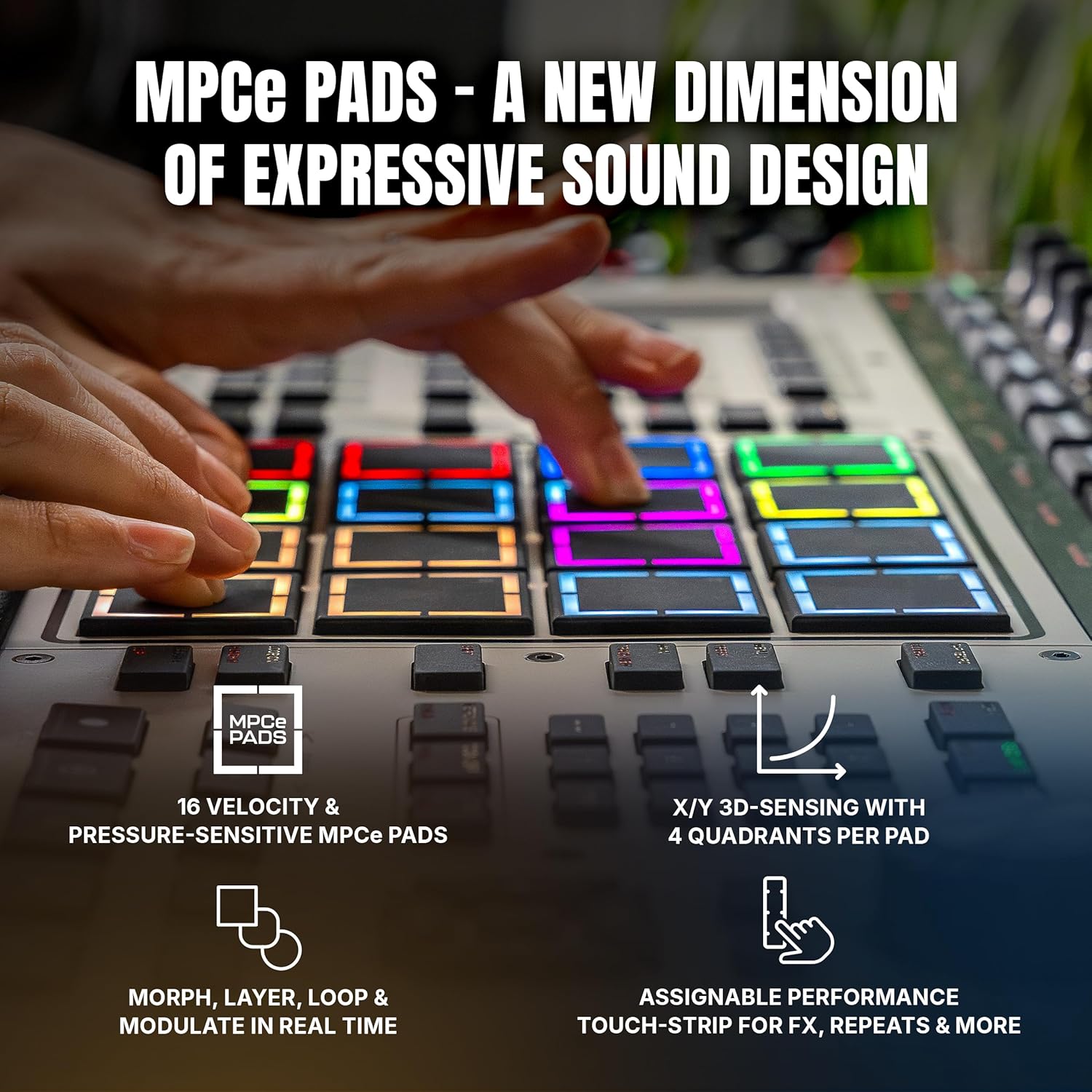 Akai Professional MPC XL Standalone Music Production Center for Sampling and Sequencing with 10.1-inch Touchscreen, 3D MPCe Pads, 8-Core CPU, 16GB RAM, 256GB SSD