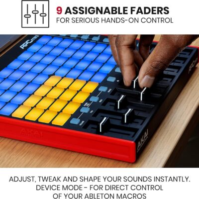 Akai Professional APC Mini MK2 – USB MIDI Pad Controller for Clip Launching with Ableton Live Lite, 64 RGB Pads, Drum and Note Mode and MIDI Mixer