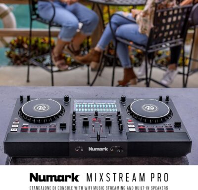 Numark Mixstream Pro Standalone System with Speakers, 7 Touch Screen, WiFi Streaming, 2 Channels & FX