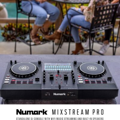 Numark Mixstream Pro Standalone System with Speakers, 7 Touch Screen, WiFi Streaming, 2 Channels & FX