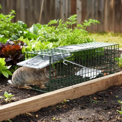 HOMESTEAD Heavy Duty Live Trap – Professional Style One-Door Live Animal Traps for Rabbit, Squirrel, Possum, Skunk, Kitten, Mink Small