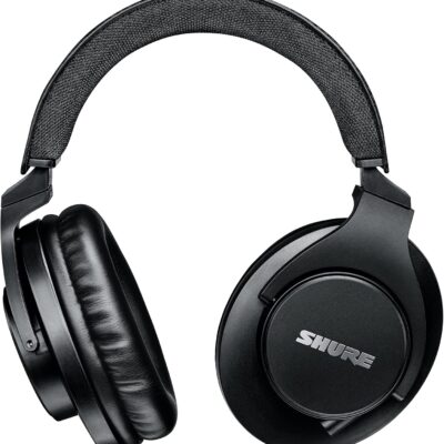 Shure SRH440A Professional Over-Ear Wired Studio Headphones – Monitoring & Recording Headphones with Enhanced Frequency Response, Adjustable & Collapsible Design, Works with All Audio Devices, Black