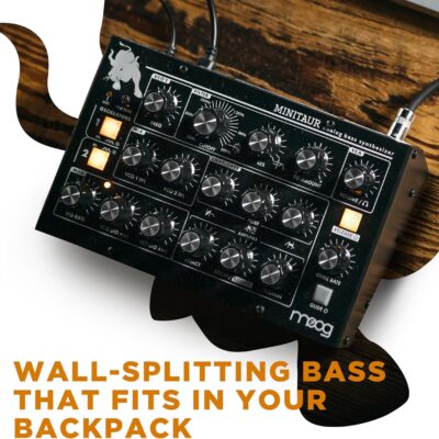 MOOG Minitaur – Analog Bass Synthesizer Module with Headphone Amp, 128 Presets, Software Editor