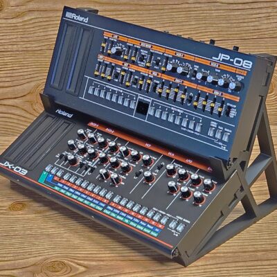 Made in the USA 2 Tier 3D Printed Desktop Mounting Stand For Roland Boutique Series TR-06 TR-08 TR-09 Drum Machine VP-03 Vocoder Synthesizer, Black