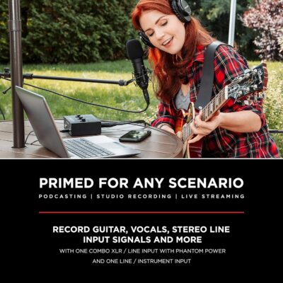 M-AUDIO M-Track Solo USB Audio Interface for Recording, Streaming and Podcasting with XLR, Line and DI Inputs, Plus a Software Suite Included