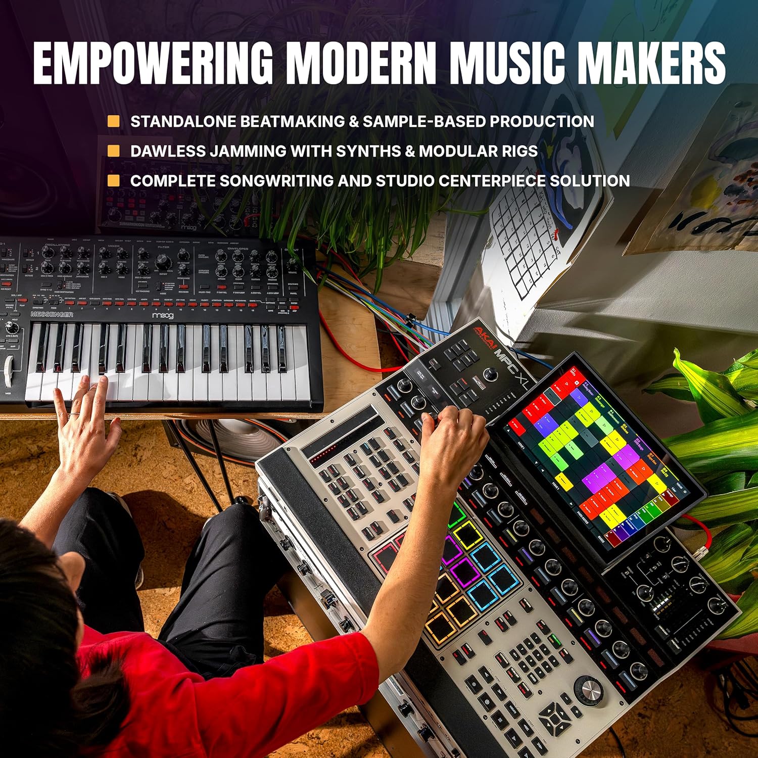 Akai Professional MPC XL Standalone Music Production Center for Sampling and Sequencing with 10.1-inch Touchscreen, 3D MPCe Pads, 8-Core CPU, 16GB RAM, 256GB SSD