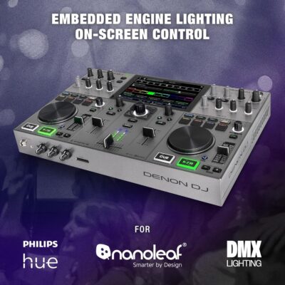 91NNMldG1HL. AC SL1500 Denon DJ PRIME GO+ Portable DJ Controller and Mixer with Stem Separation, 2 Decks, Wi-Fi Streaming, Bluetooth, Lights Control, 7 Screen and Battery