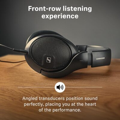 Sennheiser HD 560S Open-Back Over-Ear Wired Headphones – Neutral, Natural Sound for Music, Gaming, and Content Creation, Black