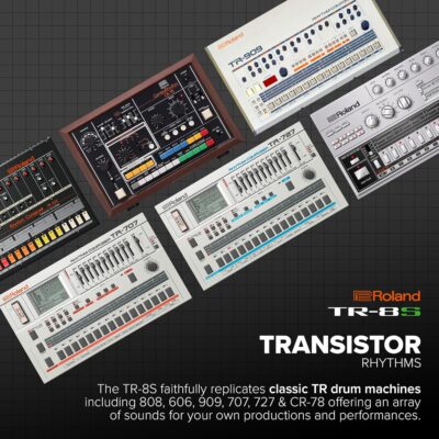Roland TR-8S Rhythm Performer | Advanced Drum Machine with Classic TR Drum Sounds Including the TR-808, TR-909, TR-707, TR-727, TR-606 & CR-78 | ACB Technology | 128 Kits | Customizable Effects
