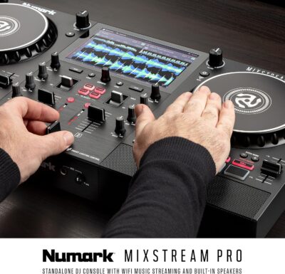 Numark Mixstream Pro Standalone System with Speakers, 7 Touch Screen, WiFi Streaming, 2 Channels & FX
