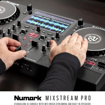 Numark Mixstream Pro Standalone System with Speakers, 7 Touch Screen, WiFi Streaming, 2 Channels & FX
