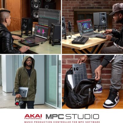 Akai Professional MPC Studio MIDI Controller Beat Maker with 16 Velocity Sensitive RGB Pads, MPC Software, Assignable Touch Strip and LCD Display