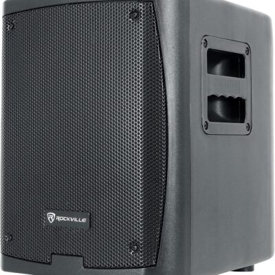 91VlmJlJsOL. AC SL1500 Rockville Titan Portable Array 1200W Battery Powered PA DJ Speaker System w/Subwoofer, Bluetooth 5.0, Rechargeable Battery, Built-in Mixer, for Outdoor Events and Small Gigs