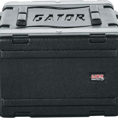 91Z9a1gkBL. AC SL1500 Gator Cases Lightweight Rolling 6U Rack Case with Heavy Duty Latches, Retractable Tow Handle, and Recessed Wheels, Standard 19.25 depth, (GRR-6L)