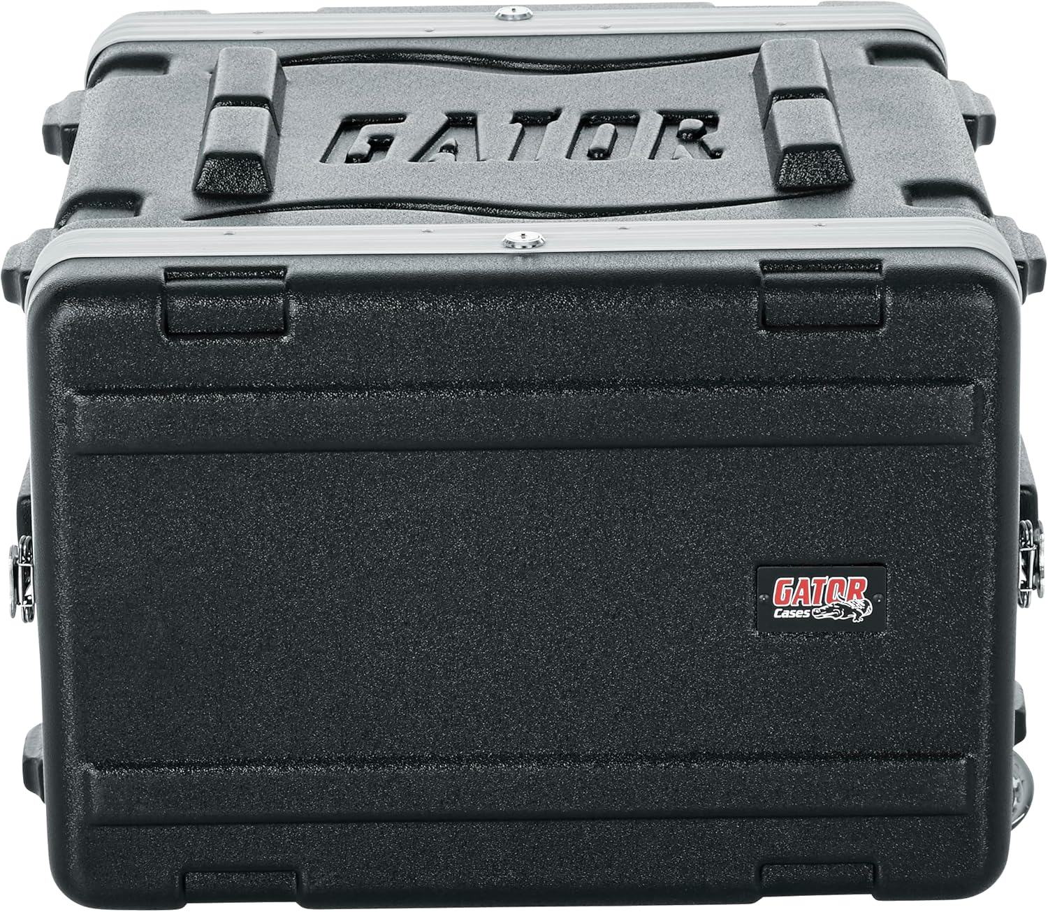 Gator Cases Lightweight Rolling 6U Rack Case with Heavy Duty Latches, Retractable Tow Handle, and Recessed Wheels, Standard 19.25 depth, (GRR-6L)