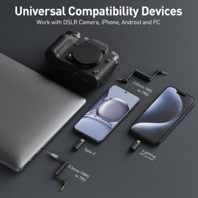 91c1X0cHGL. AC SL1500 Saramonic BLINK500B2+ Wireless Lavalier Microphone for iPhone/Camera/Android, Detail-Rich Audio, 40h Battery Life, Clip on Wireless Lapel Mic for Live Streaming Video Conference Recording