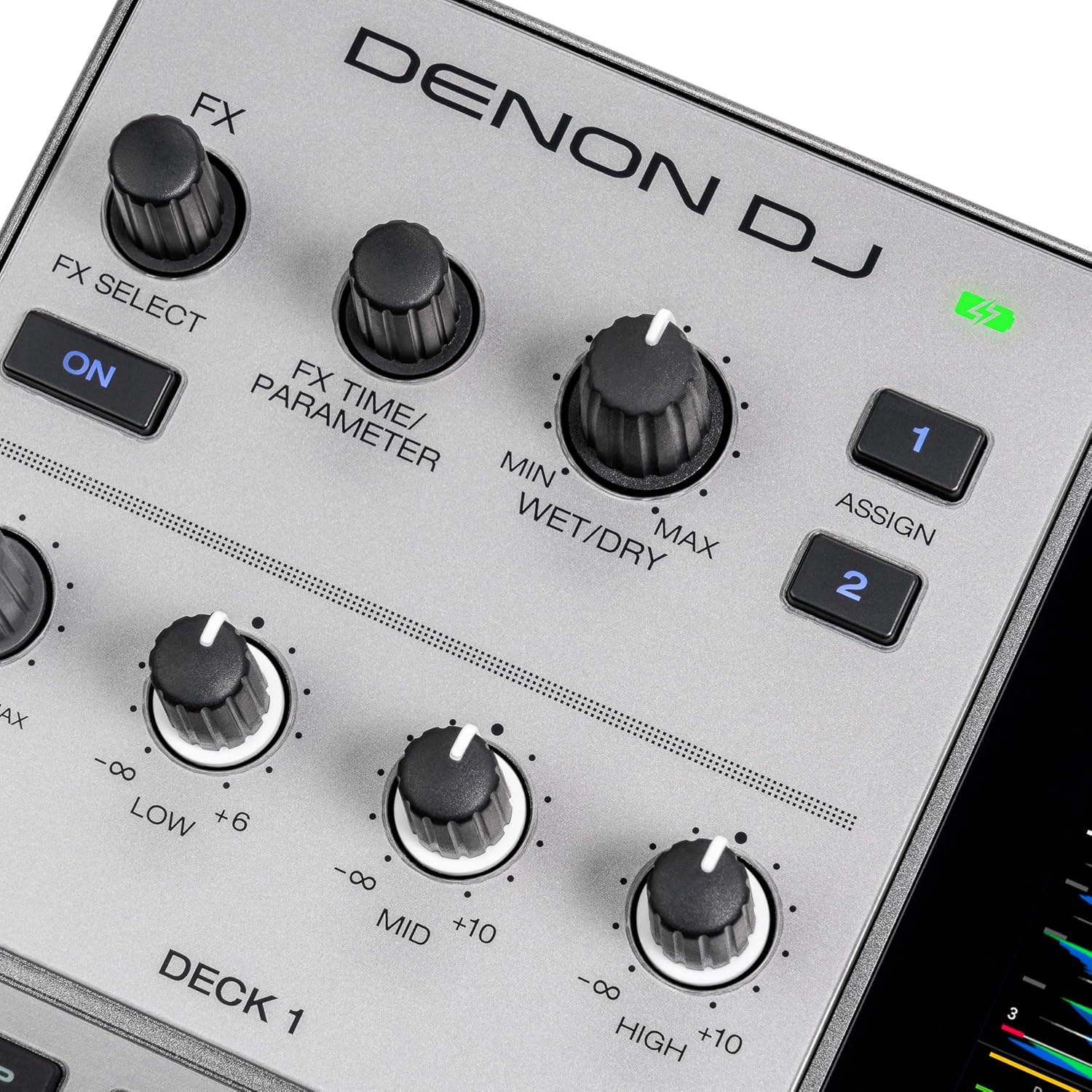 Denon DJ PRIME GO+ Portable DJ Controller and Mixer with Stem Separation, 2 Decks, Wi-Fi Streaming, Bluetooth, Lights Control, 7 Screen and Battery