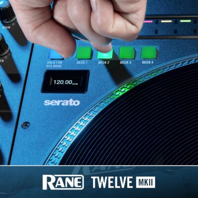 RANE Twelve MKII – 12-Inch Motorized Vinyl Like DJ MIDI Controller Turntable with USB MIDI and DVS Control for Traktor, Virtual DJ and Serato DJ