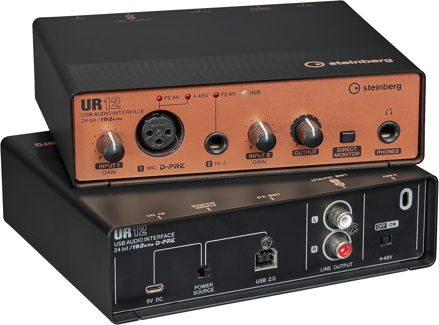 Steinberg UR Series UR12 Black/Copper Audio Interface with Cubase AI and Cubase AI