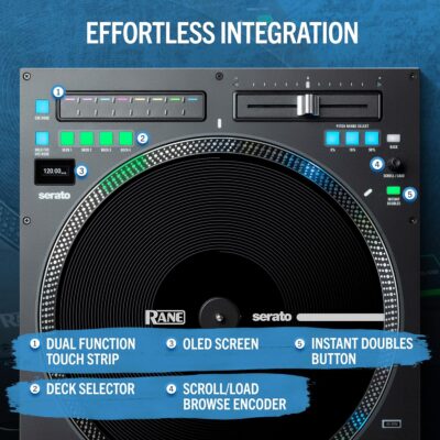 RANE Twelve MKII – 12-Inch Motorized Vinyl Like DJ MIDI Controller Turntable with USB MIDI and DVS Control for Traktor, Virtual DJ and Serato DJ