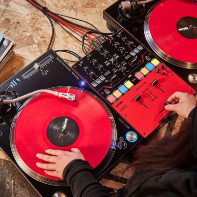 Pioneer DJ DJM-S5 2-channel Mixer for Serato DJ,Red/Black