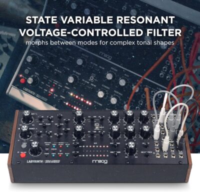 MOOG Labyrinth – Semi-Modular Parallel Generative Analog Synthesizer with Dual Sequencer, Dual Oscillators, VC Wavefolder, VC Filter, Patch Bay