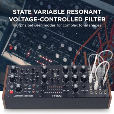 MOOG Labyrinth – Semi-Modular Parallel Generative Analog Synthesizer with Dual Sequencer, Dual Oscillators, VC Wavefolder, VC Filter, Patch Bay