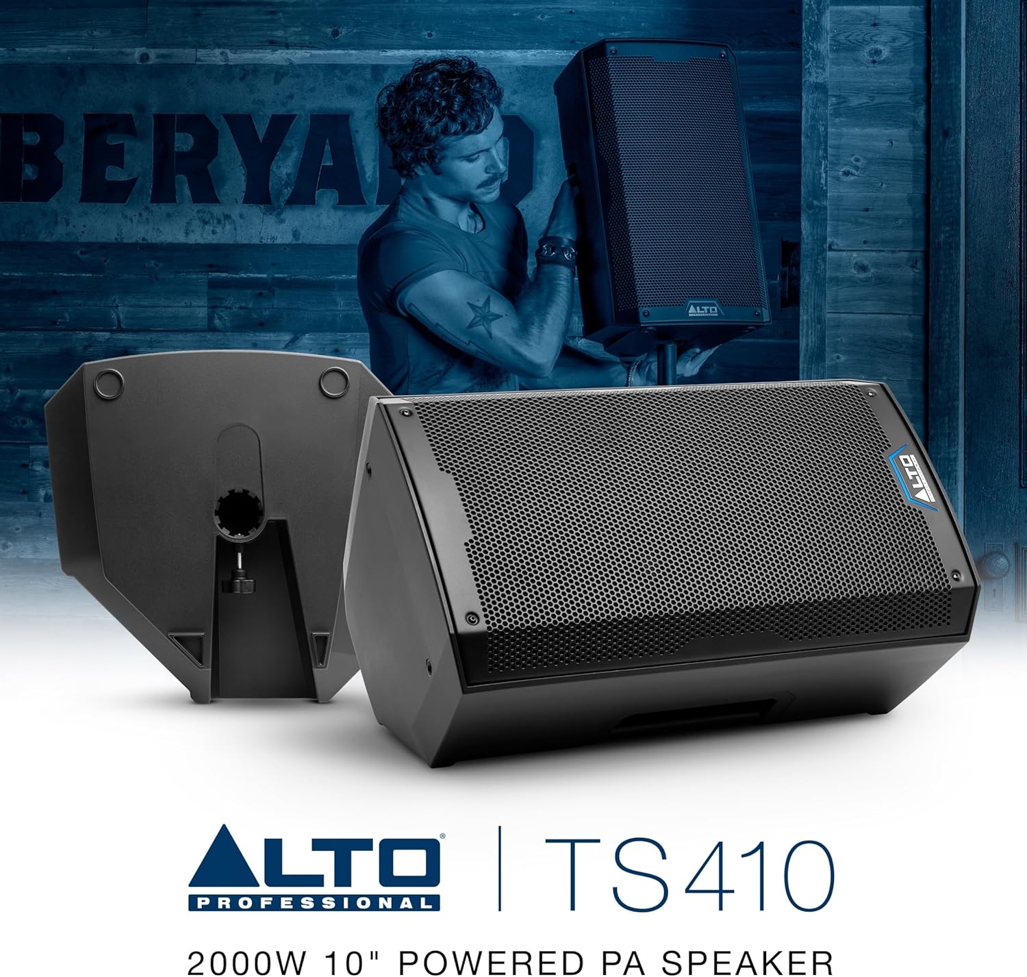 ALTO TS410 2000W 10 Powered PA Speaker with 3 Channel Mixer, Bluetooth Streaming, Wireless Loudspeaker Linking, DSP App