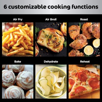 91r4zSle AL. AC SL1500 Ninja Foodi Air Fryer | 6-in-1 with 7-QT MegaZone & Basket Divider for Large Proteins & Full Meals | Cook 2 Foods at Once | 450° F | Air Fry, Roast, Broil, Dehydrate, Keep Warm & Bake | Black | DZ071