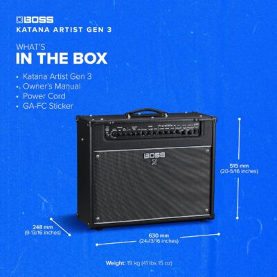 BOSS Katana Artist Gen 3 Guitar Amplifier | Flagship 100-Watt Combo Amp | 12-Inch Waza Speaker | Evolved Tube Logic Sound | Sophisticated Tone Tools | Advanced Performance Features