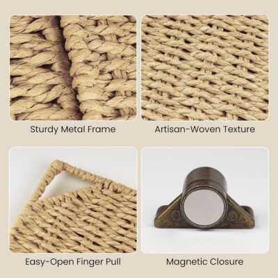 91wB88ayNL. AC SL1500 AELS 13 Handwoven Natural Fibre Doors for Cube Storage Shelf, Set of 4, Boho Straw Shelf Cover for Bookcase & Open Bookshelf, Rustic Farmhouse Home Decor, fit IKEA Kallax Shelf, Natural (Door ONLY)