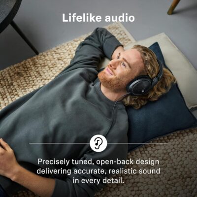 Sennheiser HD 560S Open-Back Over-Ear Wired Headphones – Neutral, Natural Sound for Music, Gaming, and Content Creation, Black