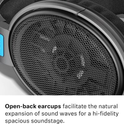 Sennheiser HD 600 – Audiophile Open-Back Dynamic Wired Headphones Over Ear with Natural Soundstage and Premium Comfort for Music Lovers, Open Metal Earpiece Covers, Black