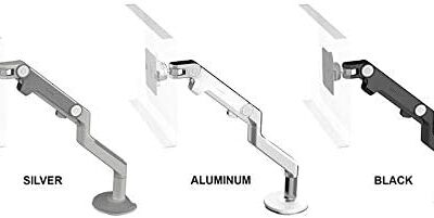 31dN97KHzYL. AC Humanscale M8 Adjustable Articulating Computer Monitor Arm – Both Mounts Clamp and Bolt Through Mount with Base – Silver with Gray Trim