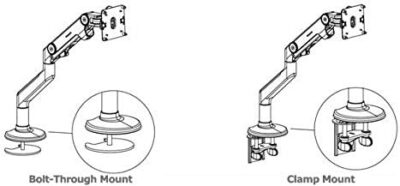 31jliyL0QxL. AC Humanscale M8 Adjustable Articulating Computer Monitor Arm – Both Mounts Clamp and Bolt Through Mount with Base – Silver with Gray Trim