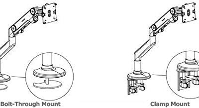 31jliyL0QxL. AC Humanscale M8 Adjustable Articulating Computer Monitor Arm – Both Mounts Clamp and Bolt Through Mount with Base – Silver with Gray Trim