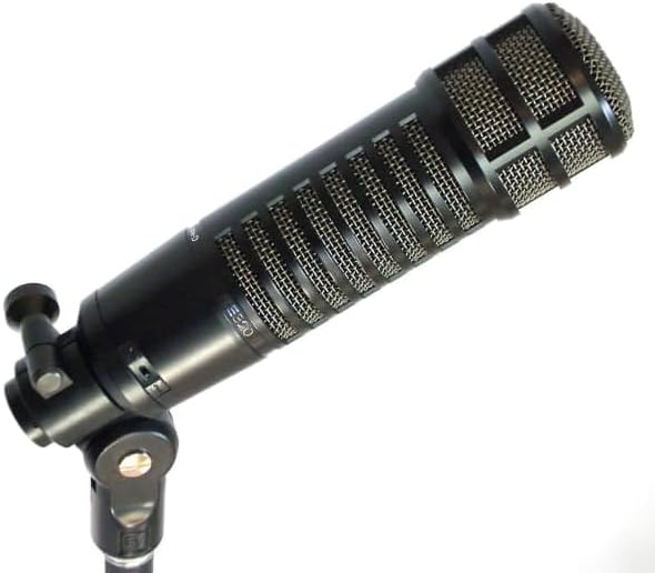 Electro-Voice RE320 Cardioid Dynamic Broadcast Microphone with 309A Suspension Shockmount, Rode PSA1 Desk-Mounted Broadcast Microphone Boom Arm and 2X XLR Cables