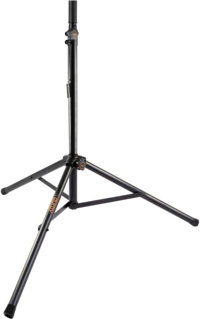 QSC K12.2 Active 12 Powered 2000 Watt Loudspeaker (Pair) Bundle with 2X Auray Steel Speaker Stand and 2X XLR-XLR Cable