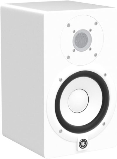 YAMAHA HS5 W 5-Inch Powered Studio Monitor (White, 2-Pack) Bundle (2 Items)