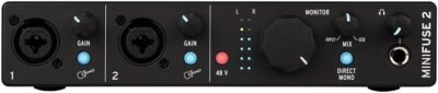 41EjPOvqyL. AC SL1080 Arturia – MiniFuse 2 – Compact USB Audio & MIDI Interface with Creative Software for Recording, Production, Podcasting, Guitar – Black