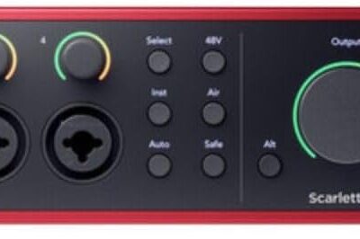 41FFhFGVK3L. AC SL1000 Focusrite Scarlett 18i16 USB-C Audio/MIDI Interface (4th Generation) Bundle with XLR- XLR Cable (2 Pack), Hosa Mid-310 Black 10 ft. Midi cable (2 Pack)