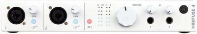 41FUW3ab4LL. AC SL1500 Arturia MiniFuse 4 White Bundle: 4×4 USB-C MIDI Audio Recording Interface with 110dB Dynamic Range, PRO-M50 Closed-Back Studio Headphones with 40mm Drivers, 2-Items