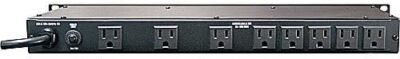 Furman M-8Lx Merit X Series 8 Outlet Power Conditioner & Surge Protector with Dual Rack Lights Plus (2) Hosa 18 Gauge Electrical Extension Cable