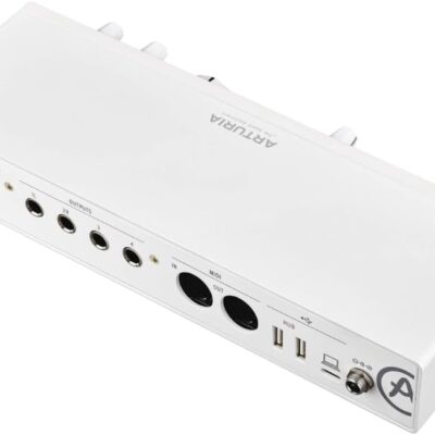 41ZoNxlDt6L. AC SL1000 Arturia MiniFuse 4 Versatile Desktop USB-C Audio Interface, White w/ 2-Pack Pig Hog PHM10 8mm XLR Microphone Cable and Liquid Audio Polishing Cloth